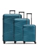 Pactastic Collection 02 THE THREE SET 4 Rollen Kofferset 3-teilig in turquoise metallic 2