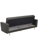 58 aufm Kessel SOFA 3-Sitzer mit Bettfunktion Kazia Flachgewebe anthrazit