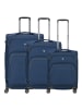 Roncato Gateway 4 Rollen Kofferset 3-teilig mit Dehnfalte blue