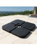 relaxdays 4 x Schirmgewichte in Schwarz - (B)50 x (H)7,5 x (T)50 cm