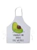 Mr. & Mrs. Panda Kochschürze Avocado Schwangerschaft mit Spruch in Weiß