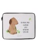 Mr. & Mrs. Panda Notebook Tasche Hund Kleeblatt mit Spruch in Weiß