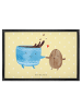 Mr. & Mrs. Panda Schmutzfangmatte Kaffee Bohne ohne Spruch in Gelb Pastell