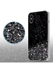 cadorabo Hülle für Apple iPhone XS MAX Glitter in Schwarz mit Glitter