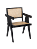 Beliani Esszimmerstuhl WESTBROOK in Schwarz/Braun - (W) 55 x (H) 82 x (L) 58 cm