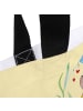 Mr. & Mrs. Panda Strandtasche Hase Blume mit Spruch in Gelb Pastell