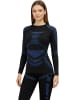 normani 2 x Thermooberteil Langarm Shirt Skiunterwäsche für Damen in Schwarz/Blau