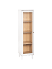 Beliani Vitrine TINGLEDALE in Weiß/Braun - (W) 40 x (H) 150 x (L) 38 cm