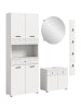ebuy24 Badmöbelset Prisma Weiß 110 x 37 cm