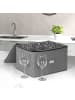 relaxdays 2 x Aufbewahrungsbox für Geschirr "Gläser" in Grau - (B)41,5 x (H)27 x (T)34 cm