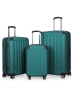 Hauptstadtkoffer Spree - Koffer-Set 3 Trolley Hartschale Koffer Gepäckset, TSA, 4 Rollen (S, M & L) in Aquagrün