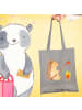 Mr. & Mrs. Panda Tote Bag Igel Grillen ohne Spruch in Light Grey