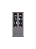 ebuy24 Vitrinenschrank Luzerna Grau 90 x 39 cm
