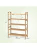 COSTWAY Schuhregal Bambus 5 Ebenen 67x26,5x96,5 cm in Braun