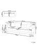Beliani 3-Sitzer Sofa SKIVE in Beige - (W) 214 x (H) 88 x (L) 85 cm