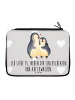 Mr. & Mrs. Panda Federmappe Pinguine Einschlafen mit Spruch in Grau Pastell