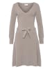 LASCANA Strickkleid in beige meliert