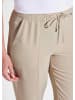 GOLDNER Braune Cargo-Schlupfhose SARA in beige