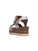 remonte Artigo Leder Keilsandalen Grau