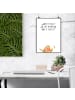 Mr. & Mrs. Panda Bild Rotkehlchen Federn Motiv mit Spruch in Weiß