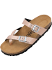 Palado Pantoletten Cres Metallic in Pyth Rose/Silber