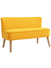 HOMCOM Sofa-117L x 56,5B x 77H cm-Gelb