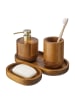 Butlers Zahnputzbecher ACACIA 4er-Set in Braun