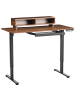 Beliani Höhenverstellbarer Schreibtisch LUCAMA in Schwarz/Braun