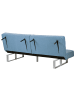 Beliani 3-Sitzer Sofa DUBLIN in Blau/Silber - (W) 190 x (H) 38 x (L) 88 cm