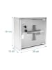 relaxdays Medizinschrank in Silber - (B)30 x (H)30 x (T)12 cm