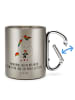 Mr. & Mrs. Panda Kaffeetasse Einhorn Traurig mit Spruch in Silber