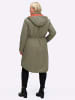 sheego Funktionsmantel in khaki-rostrot
