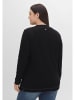 sheego Sweatshirt in schwarz