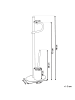 Beliani Toilettenbürste SARTO in Silber - (W) 28 x (H) 78 x (L) 20 cm