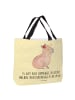 Mr. & Mrs. Panda Shopper Capybara Blume mit Spruch in Gelb Pastell