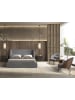 Angel Cerdá Bett 7145 in Dunkelgrau / Walnuss – (B)231 x (H)239 x (T)104 cm