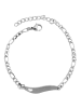 Adeliás Damen Armband aus Edelstahl 18 cm in silber