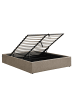 CALICOSY Bett ALIX in Braun - (W) 204  x (H) 36,50  x (L) 150  cm