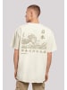 F4NT4STIC Heavy Oversize T-Shirt Kanagawa Welle in sand