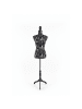 relaxdays Schneiderpuppe "Mode" in Schwarz/ Creme