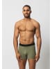 SNOCKS Boxershorts ohne Logo aus Bio-Baumwolle in Mix (Rot/Olive/Blau)