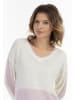 usha BLUE LABEL Damen Strick Pullover in Weiss Rosa Gelb