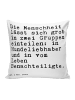 Mr. & Mrs. Panda Kopfkissen Die Menschheit lässt sich... mit Spruch in Weiß