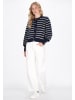DreiMaster Women Cardigan in navy offwhite
