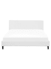 Beliani 3-tlg Doppelbett FITOU in Weiß/Braun