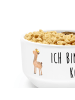 Mr. & Mrs. Panda Obstschale Lama König mit Spruch in Weiß