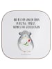 Mr. & Mrs. Panda Bierdeckel Chinchilla Blume mit Spruch in Weiß