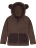 Normani Outdoor Sports Kinder Teddy Jacke „Barvas“ in Dunkelbraun