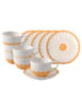 Villeroy & Boch 6er Set Cappuccinotassen mit Untertassen Fleur Couleur in 300 ml in Soleil