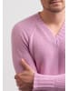 CASH-MERE.CH Recycelter V-Ausschnitt Pullover in Rosa
